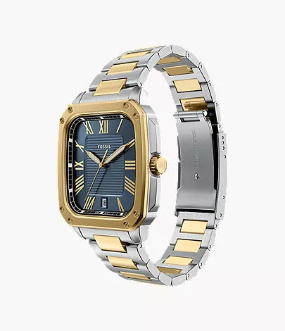Crosby 42mm Three-Hand Date Two-Tone Stainless Steel Watch