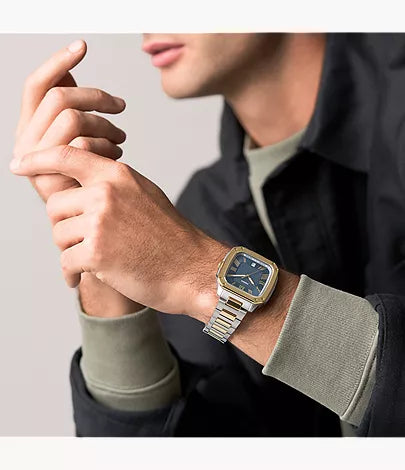 Crosby 42mm Three-Hand Date Two-Tone Stainless Steel Watch