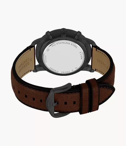Neutra 44mm Chronograph Brown Leather Watch