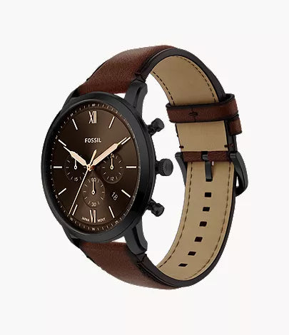Neutra 44mm Chronograph Brown Leather Watch