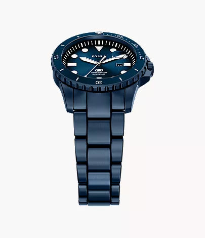 Fossil Blue Dive 42mm Three-Hand Navy Stainless Steel Watch