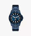 Fossil Blue Dive 42mm Three-Hand Navy Stainless Steel Watch