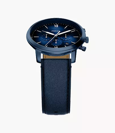 Neutra 44mm Chronograph Navy Leather Watch