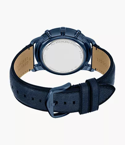 Neutra 44mm Chronograph Navy Leather Watch