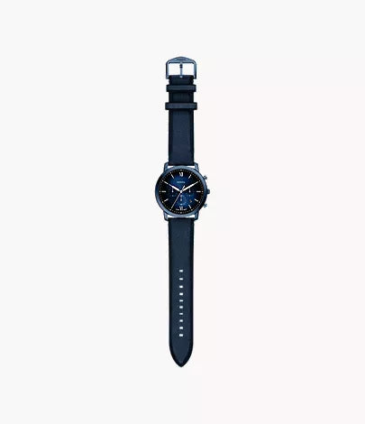 Neutra 44mm Chronograph Navy Leather Watch