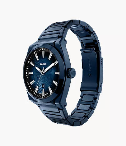 Everett 42mm Three-Hand Navy Stainless Steel Watch