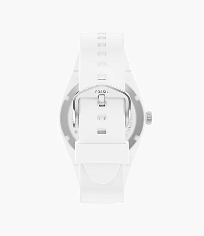 Everett 42mm Three-Hand White Silicone Watch