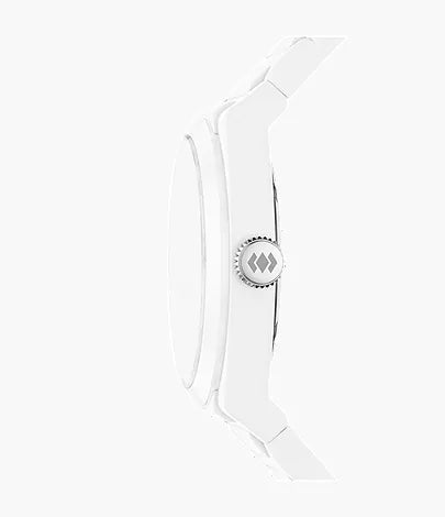 Everett 42mm Three-Hand White Silicone Watch
