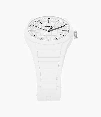 Everett 42mm Three-Hand White Silicone Watch