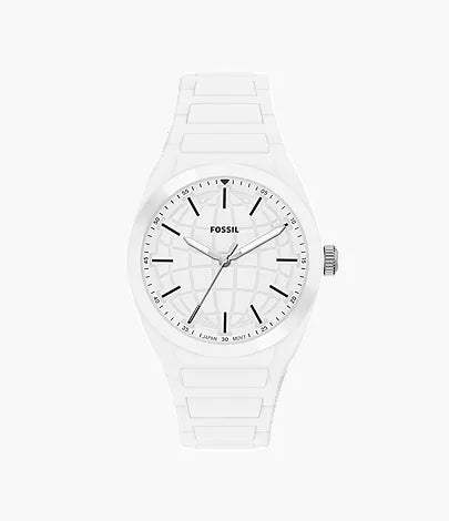 Everett 42mm Three-Hand Black Silicone Watch A9