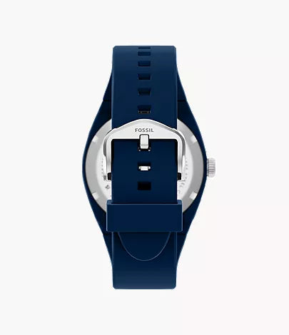Everett 42mm Three-Hand Navy Silicone Watch