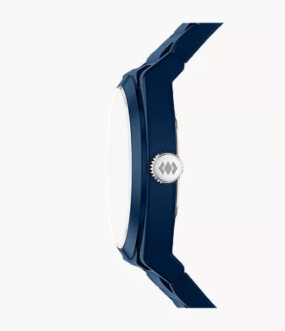 Everett 42mm Three-Hand Navy Silicone Watch