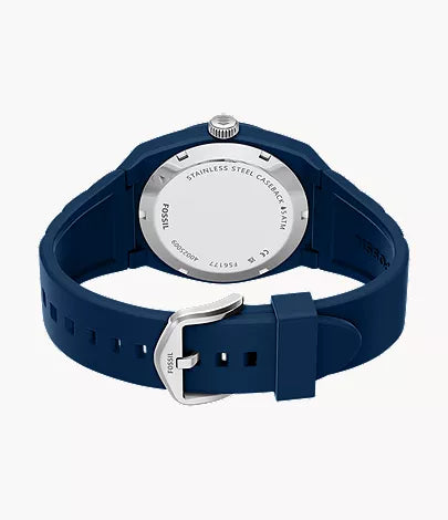 Everett 42mm Three-Hand Navy Silicone Watch