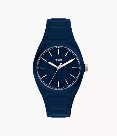 Everett 42mm Three-Hand Black Silicone Watch A9