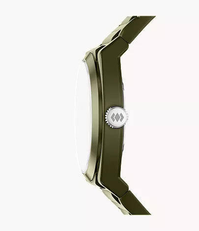 Everett 42mm Three-Hand Olive Silicone Watch