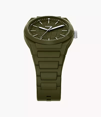 Everett 42mm Three-Hand Olive Silicone Watch