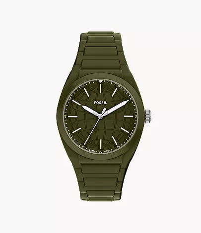 Everett 42mm Three-Hand Black Silicone Watch A9