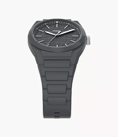 Everett 42mm Three-Hand Gray Silicone Watch