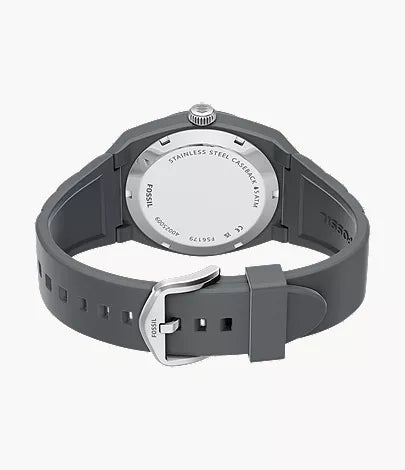 Everett 42mm Three-Hand Gray Silicone Watch