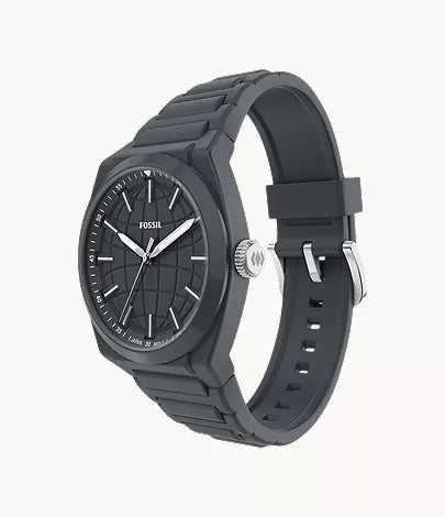 Everett 42mm Three-Hand Gray Silicone Watch