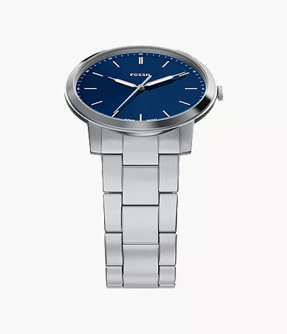 Minimalist 44mm Three-Hand Stainless Steel Watch