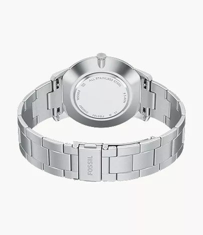 Minimalist 44mm Three-Hand Stainless Steel Watch