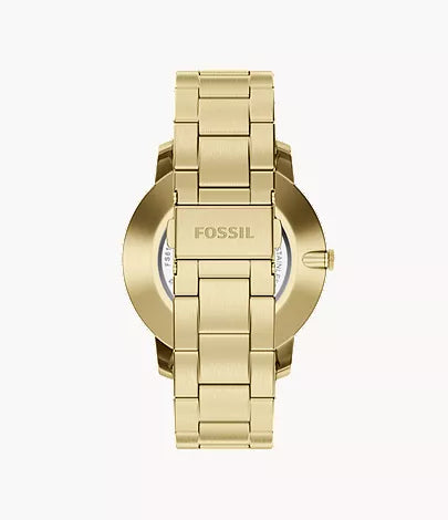 Minimalist 44mm Three-Hand Gold-Tone Stainless Steel Watch