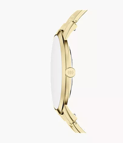 Minimalist 44mm Three-Hand Gold-Tone Stainless Steel Watch