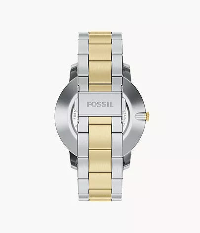 Minimalist 44mm Three-Hand Two-Tone Stainless Steel Watch
