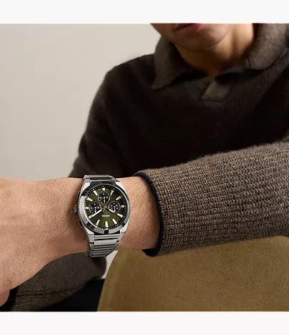 Everett 44mm Chronograph Stainless Steel Watch