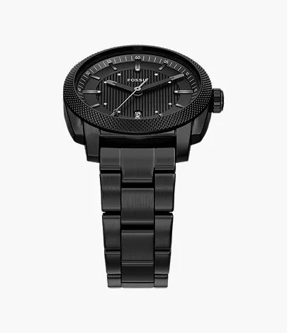 Machine 41mm Three-Hand Date Black Stainless Steel Watch