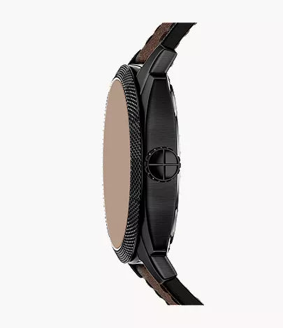 Machine 41mm Three-Hand Date Brown Leather Watch