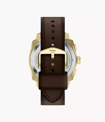 Machine 44mm Chronograph Brown Leather Watch