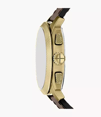 Machine 44mm Chronograph Brown Leather Watch