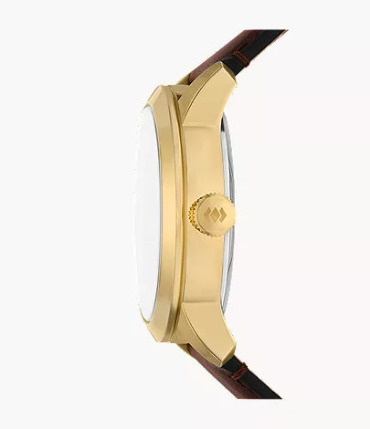 Townsman Big Tic 42mm Brown Leather Watch