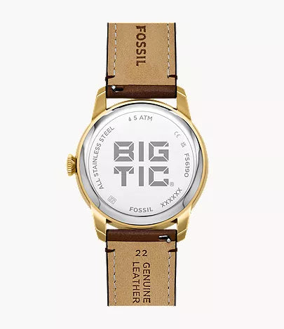 Townsman Big Tic 42mm Brown Leather Watch