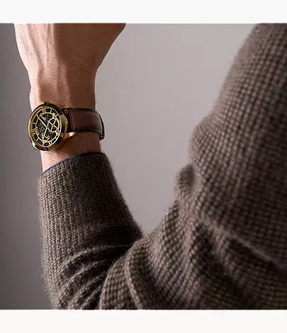 Townsman Big Tic 42mm Brown Leather Watch