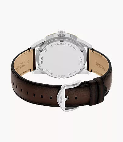 Pearson 42mm Multifunction Brown Leather Watch