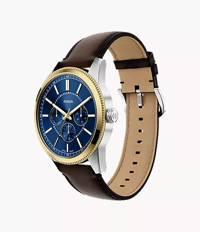Pearson 42mm Multifunction Brown Leather Watch