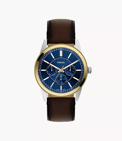 Pearson 42mm Multifunction Brown Leather Watch