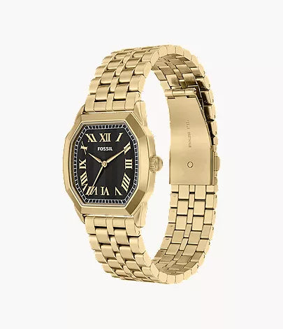 Harlow 33mm Three-Hand Gold-Tone Stainless Steel Watch