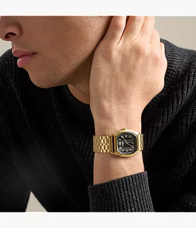Harlow 33mm Three-Hand Gold-Tone Stainless Steel Watch