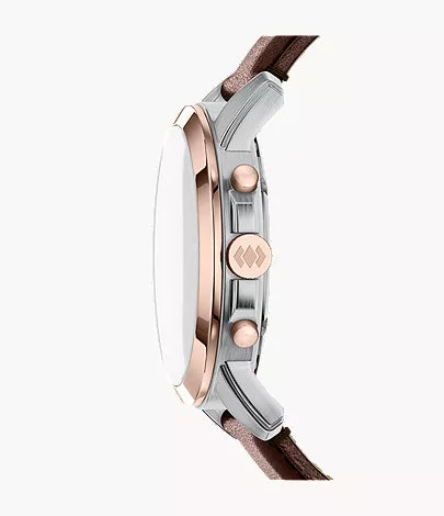 Grant 44mm Chronograph Brown Leather Watch