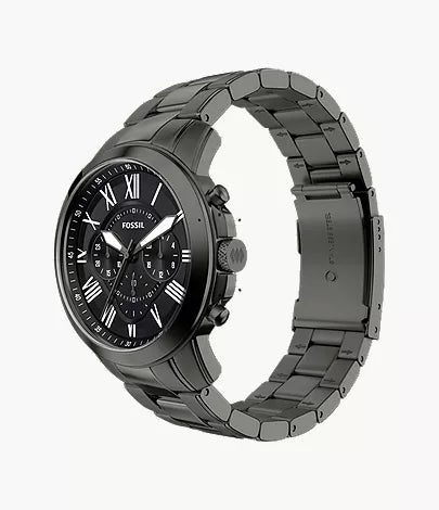 Grant 44mm Chronograph Smoke Stainless Steel Watch