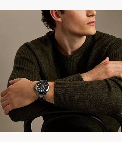 Grant 44mm Chronograph Smoke Stainless Steel Watch