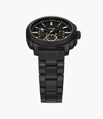 Machine 44mm Chronograph Black Stainless Steel Watch