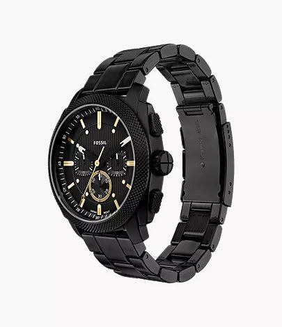 Machine 44mm Chronograph Black Stainless Steel Watch