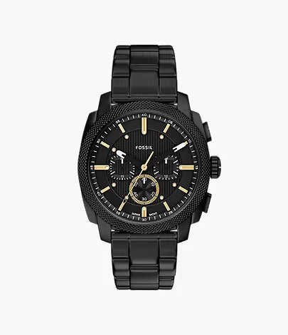 Machine 44mm Chronograph Black Stainless Steel Watch