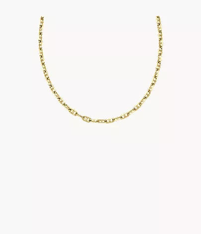 Heritage D-Link Gold-Tone Brass Anchor Chain Necklace