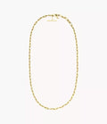 Heritage D-Link Gold-Tone Brass Anchor Chain Necklace
